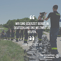 Wir sind jederzeit bereit, in Deutschland und weltweit zu helfen.